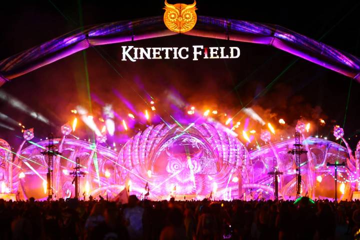 Kygo performs at the Kinetic Field stage during the final day of the Electric Daisy Carnival at ...