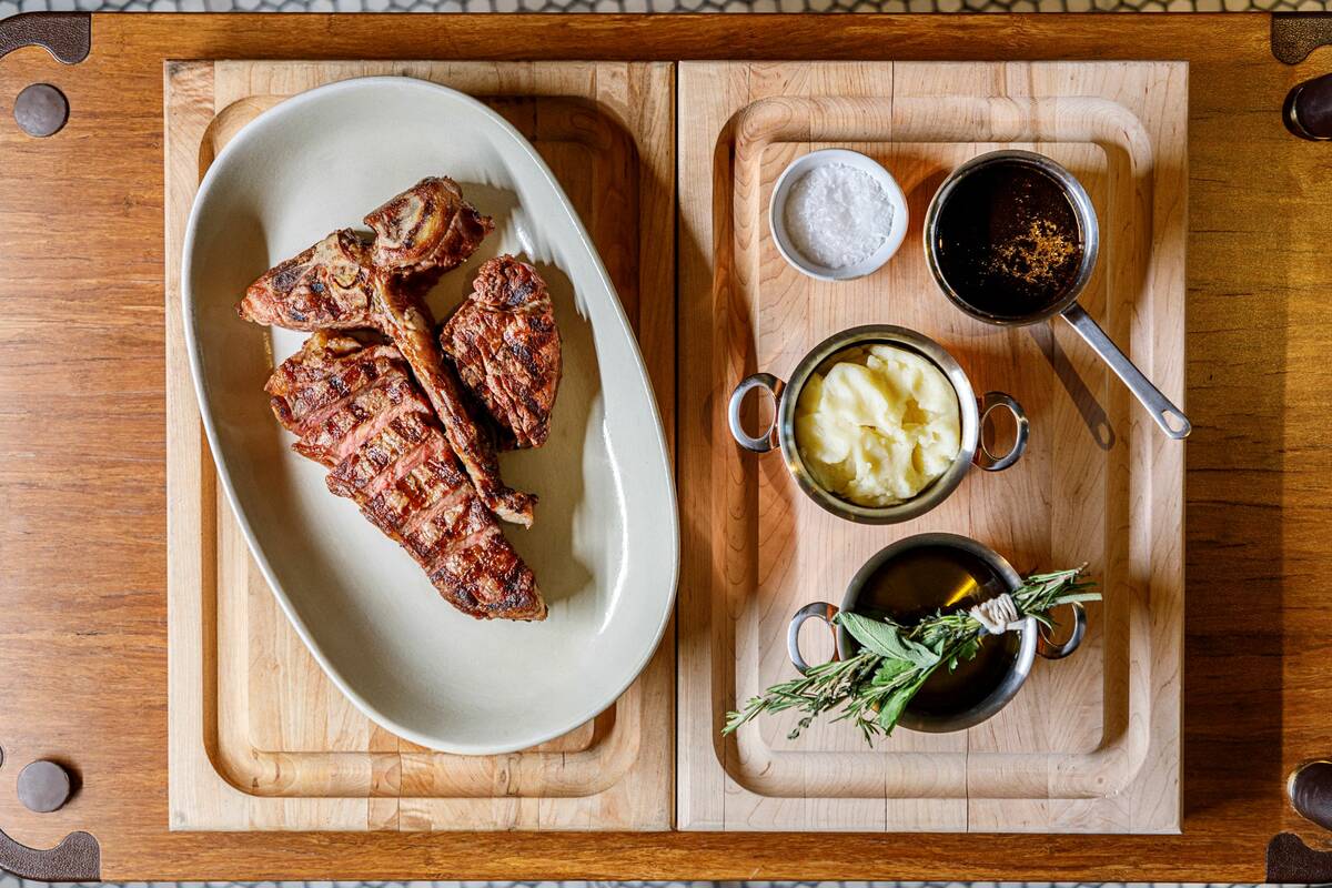 Bistecca 'alla Fiorentina (grilled porterhouse steak) is a menu highlight at Toscana Ristorante ...