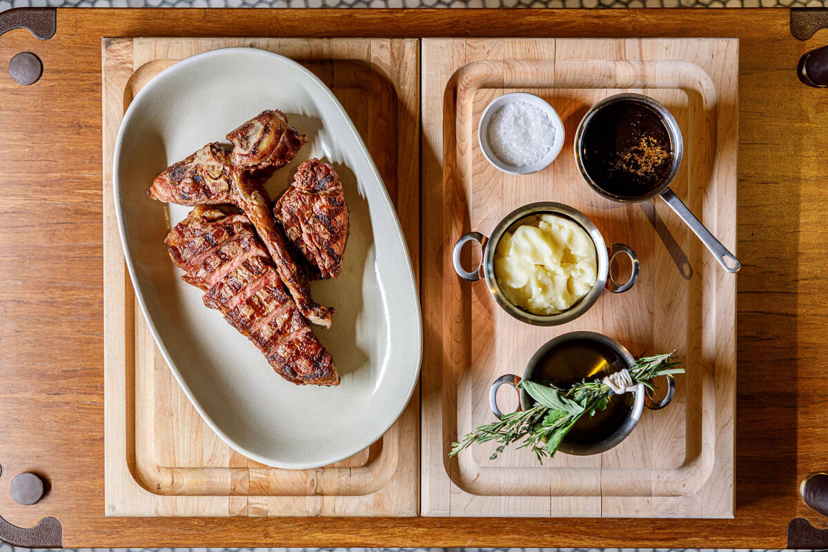 Bistecca 'alla Fiorentina (grilled porterhouse steak) is a menu highlight at Toscana Ristorante ...