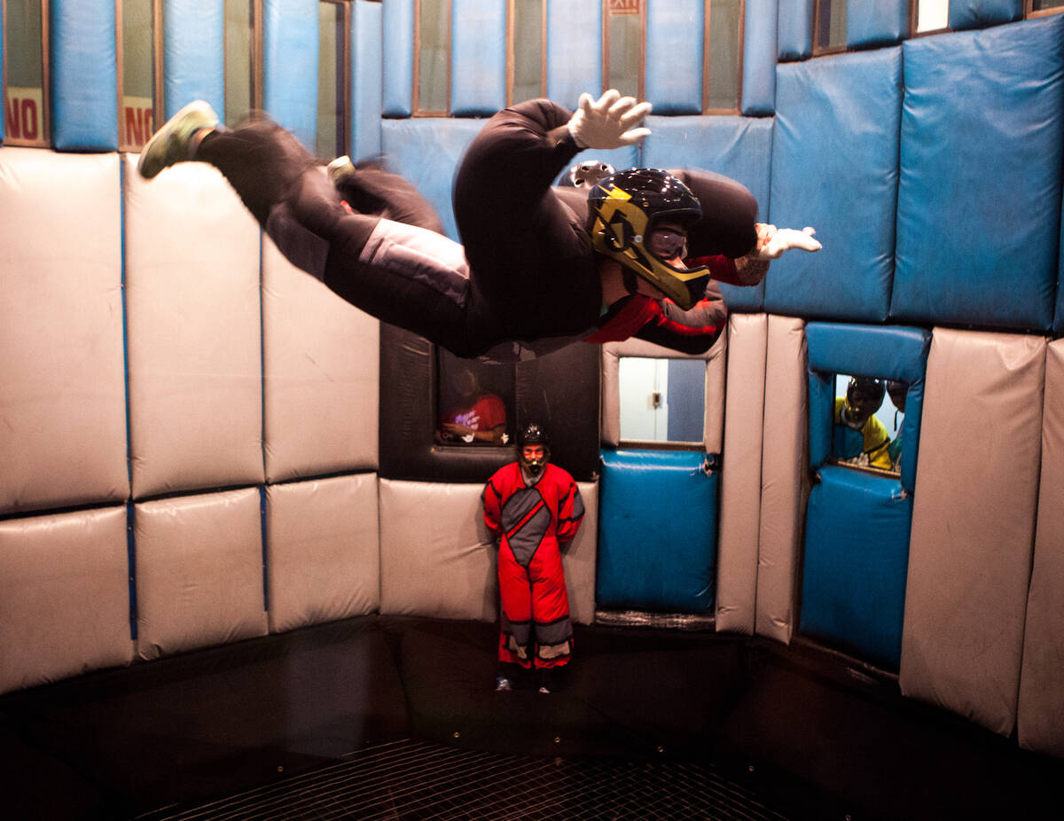 Kaniala "The Flyin Hawaiian" Charles assists one of his students during a lesson at Las Vegas I ...