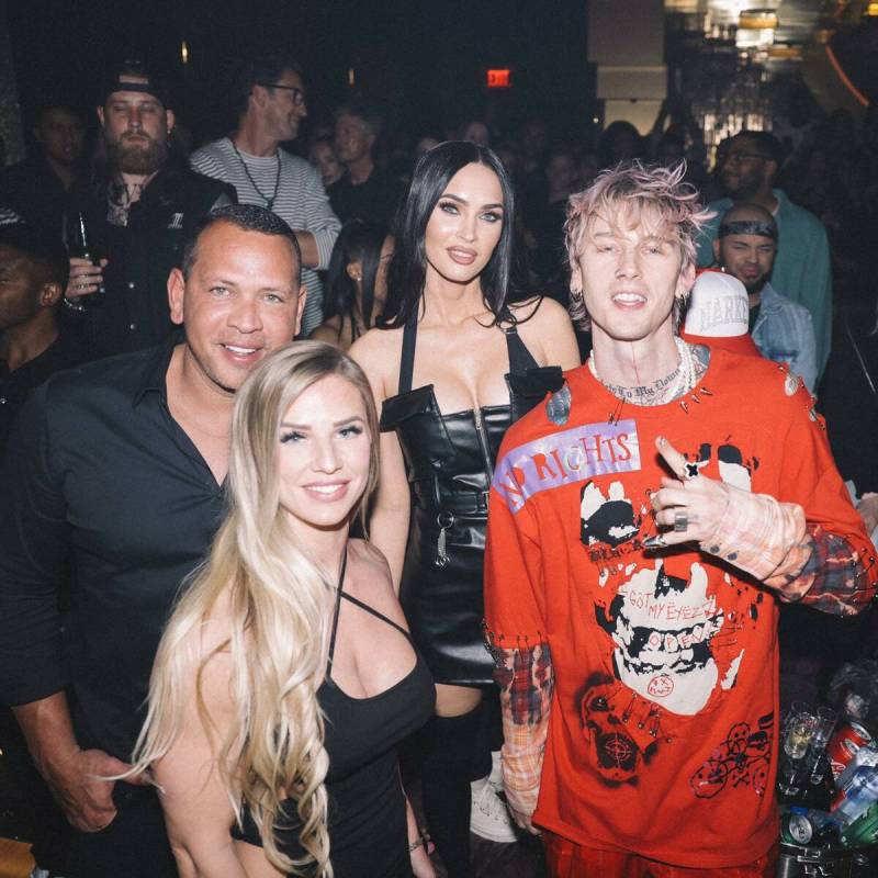 Alex Rodriquez, Kathryn Padgett, Machine Gun Kelly and Megan Fox are shown at Zouk Nightclub on ...