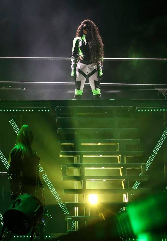 Ciara performs during the Lovers & Friends music festival on Saturday, May 14, 2022, in Las ...