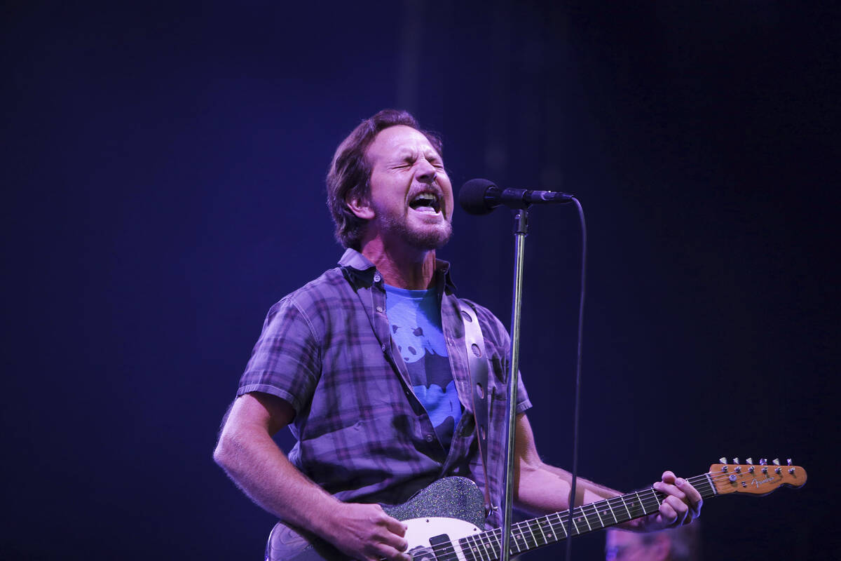 Frontman Eddie Vedder performs with Pearl Jam in the first of two sold-out concerts titled The ...