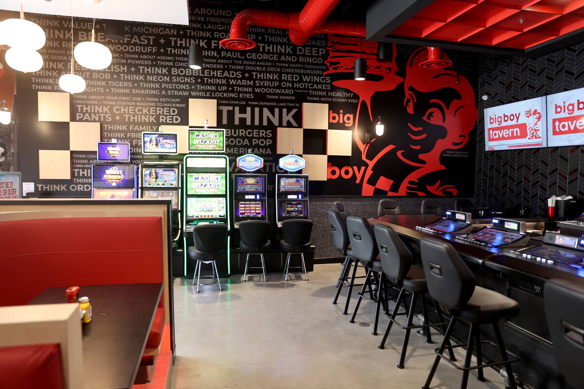 The bar side of Big Boy Tavern in the Skye Canyon community in the northwest Las Vegas Monday, ...