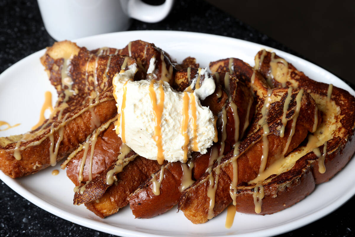 Cinnamon French Toast at Big Boy Tavern in the Skye Canyon community in northwest Las Vegas Mon ...