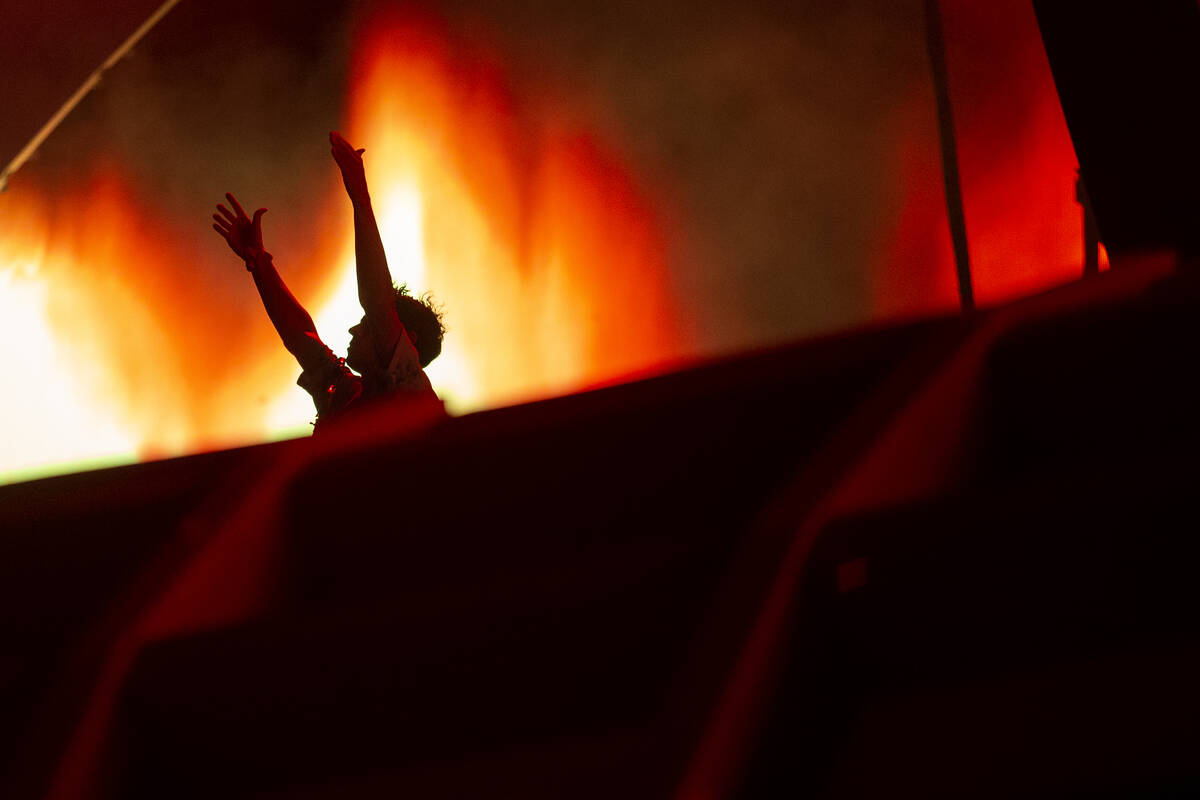 Madeon performs during the first day of the Electric Daisy Carnival at the Las Vegas Motor Spee ...