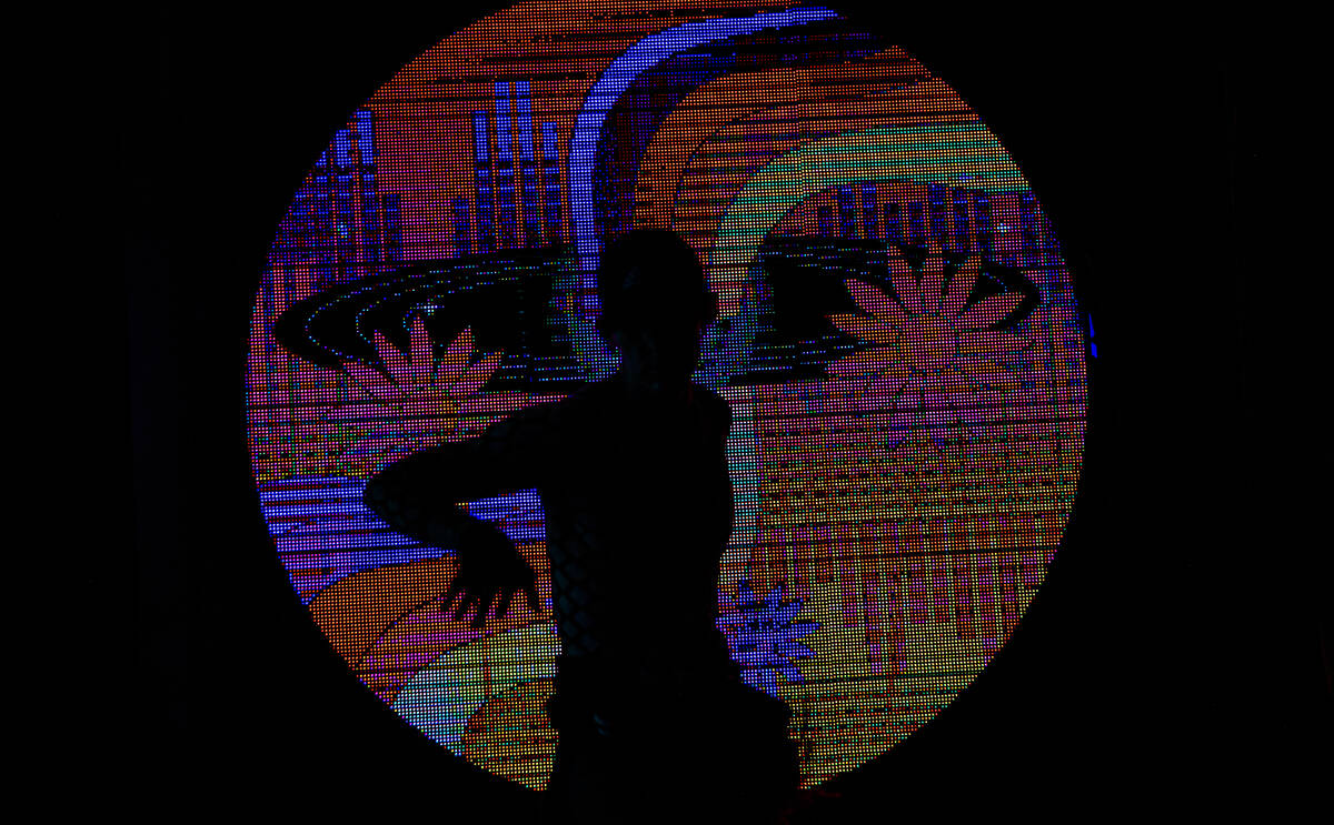 Colin Gribb dances during day three of Electric Daisy Carnival on Sunday, May 22, 2022, at Las ...