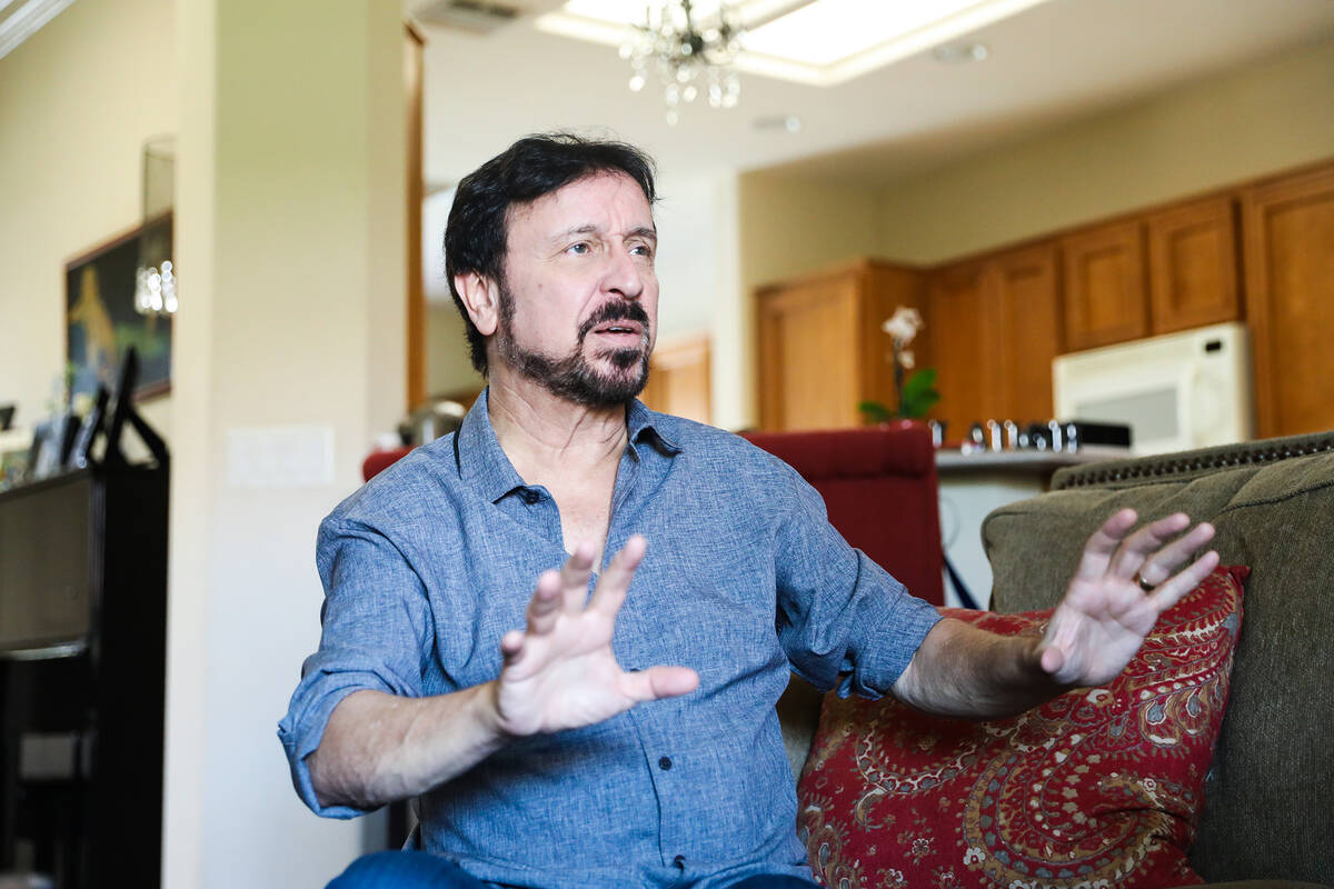 Comedian Dennis Blair speaks to the Review-Journal on Monday, May 23, 2022 at his home in Hende ...