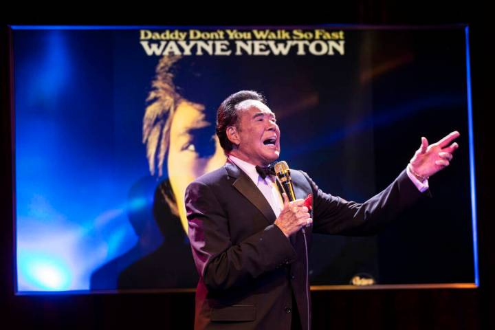 Wayne Newton performs at Bugsy's Cabaret on Monday, Jan. 24, 2022, at the Flamingo, in Las Vega ...