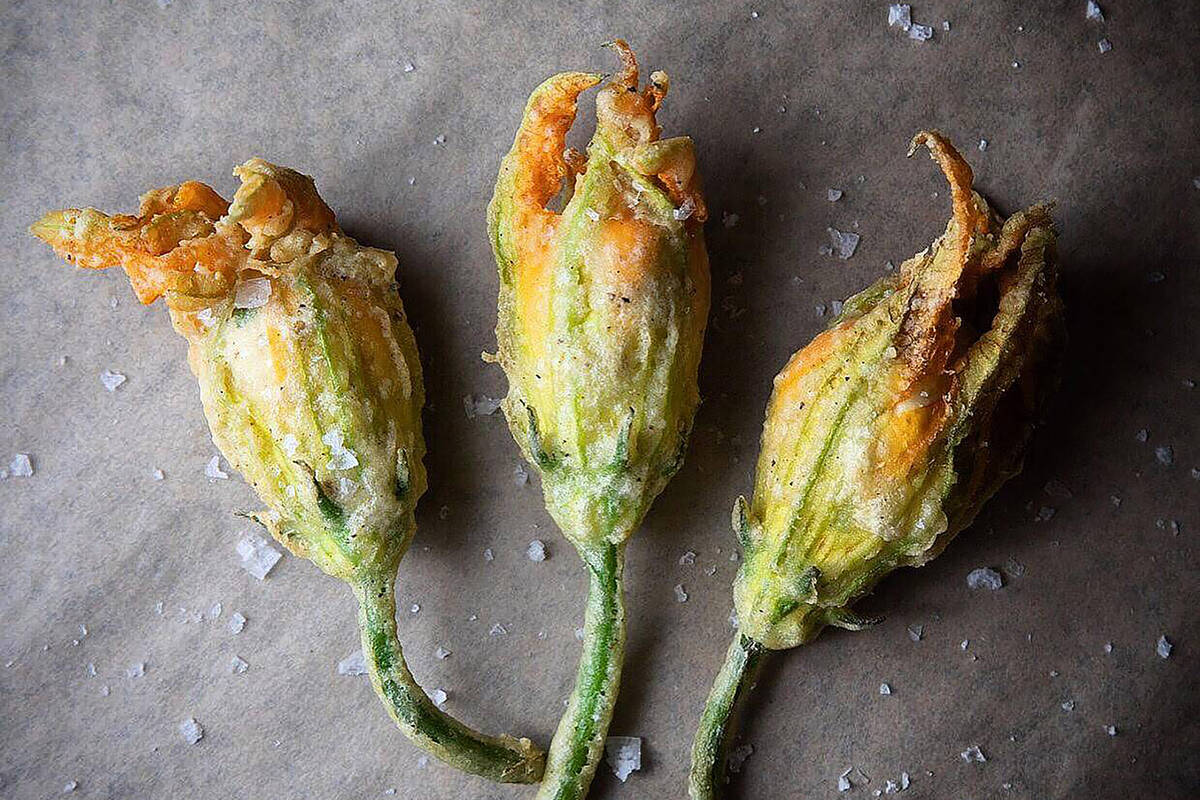 Stuffed Zucchini Blossoms at Crossroads Kitchen (Emily Sjesbo/Resorts World Las Vegas)