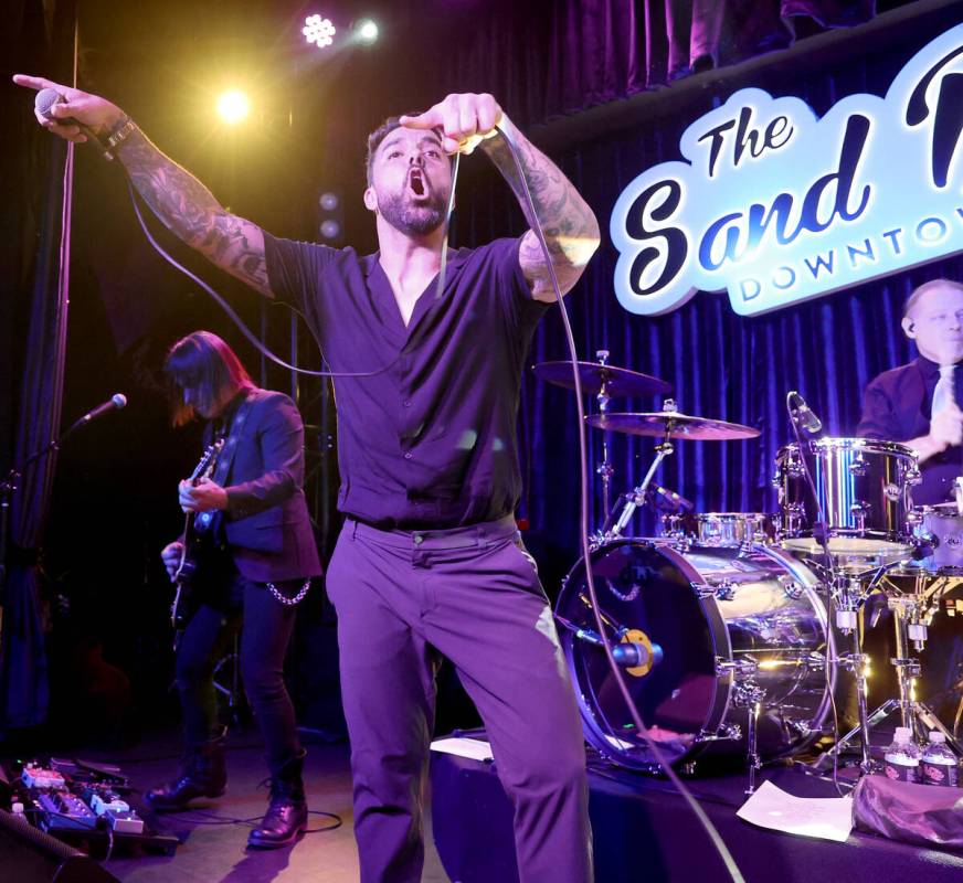 Franky Perez performs on opening night at The Sand Dollar Lounge Downtown in Las Vegas Thursday ...