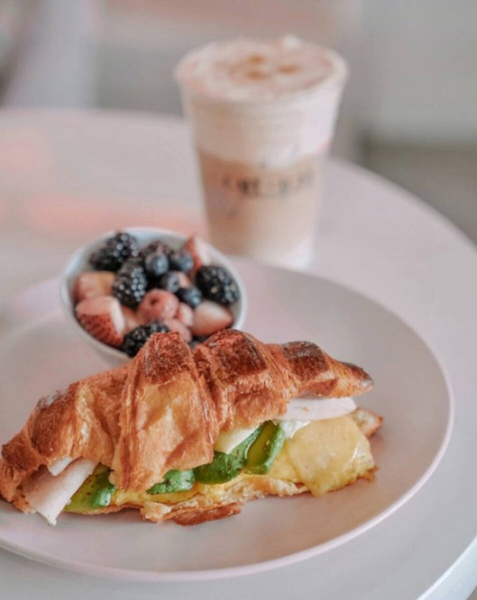 A breakfast croissant from the breakfast portion of the menu at Café Lola. (Café Lola)