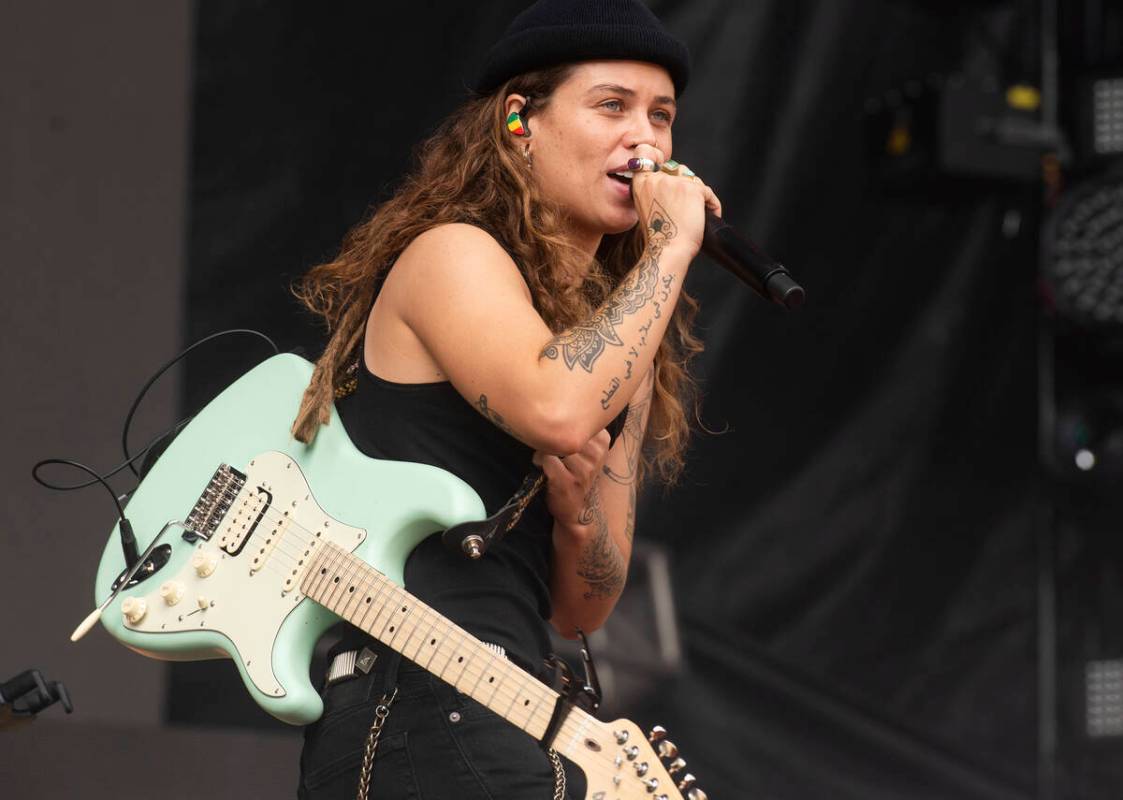 Tash Sultana performs at the 2019 Shaky Knees Festival in Atlanta's Central Park on Friday, May ...