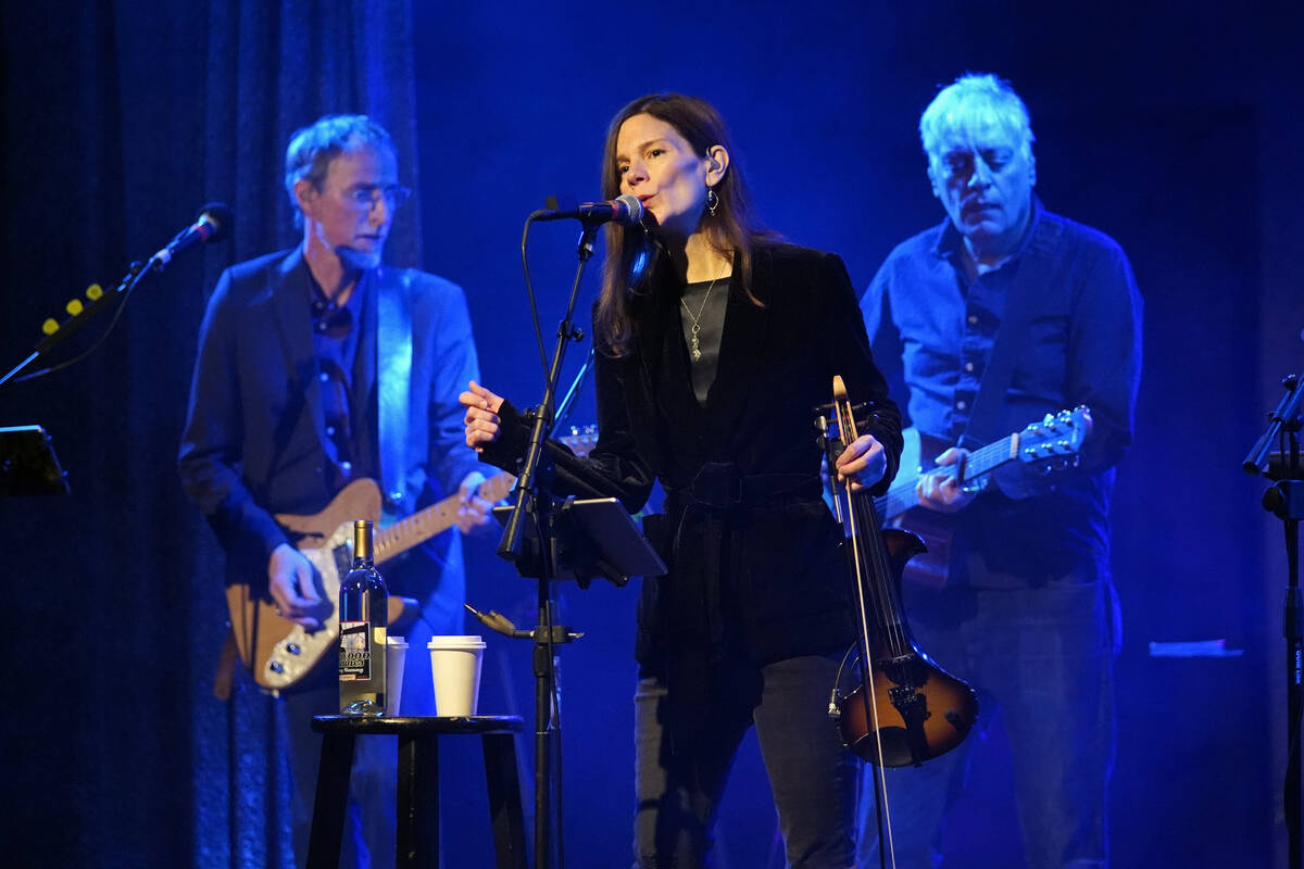 Mary Ramsey of 10,000 Maniacs performs on Thursday, Feb. 13, 2020, at City Winery in Chicago. ( ...
