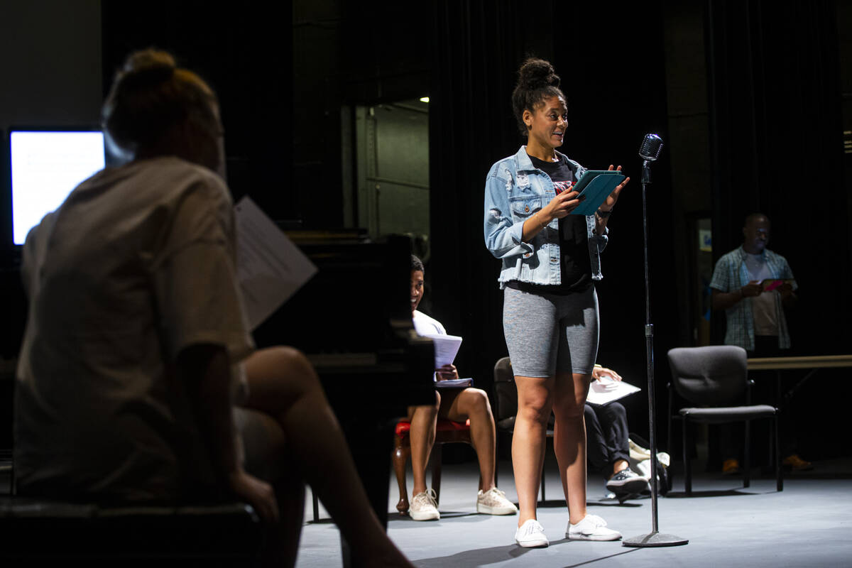 Courtney Ankerfelt performs during a rehearsal of “Black Swan Radio Hour” by Vega ...