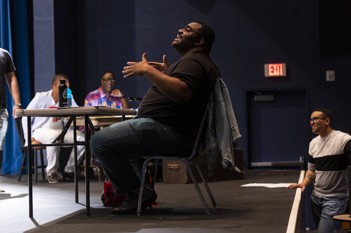 Director and writer Richard Hodges leads a rehearsal of “Black Swan Radio Hour” b ...