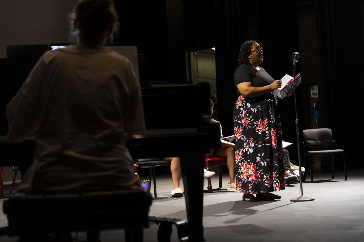 Sheronda McKee-Dollar performs during a rehearsal of “Black Swan Radio Hour” by V ...