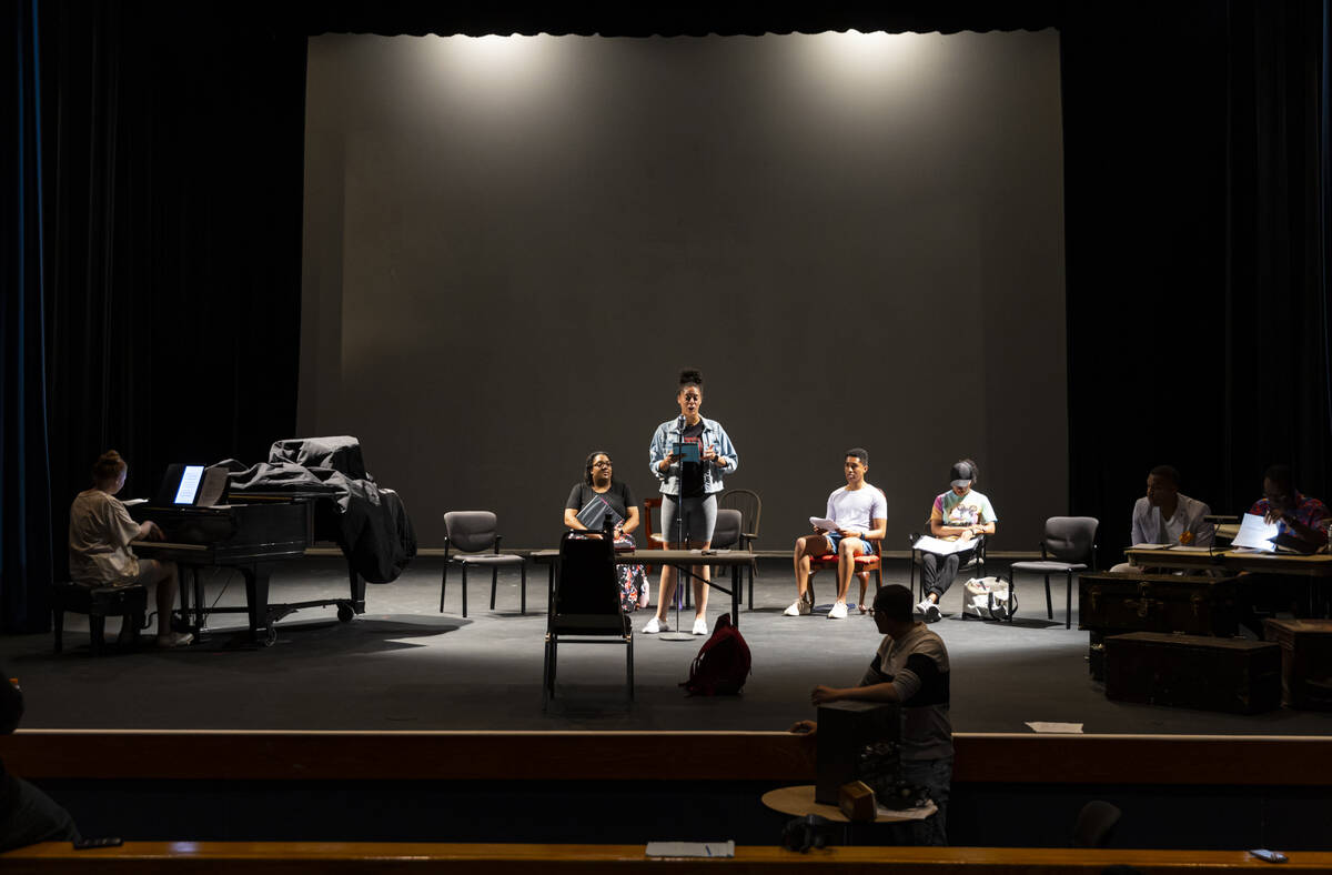 Courtney Ankerfelt performs during a rehearsal of “Black Swan Radio Hour” by Vega ...