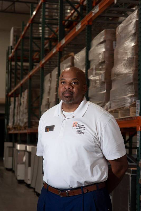Maurice Johnson, operations director for Three Square, the food bank serving Southern Nevada an ...
