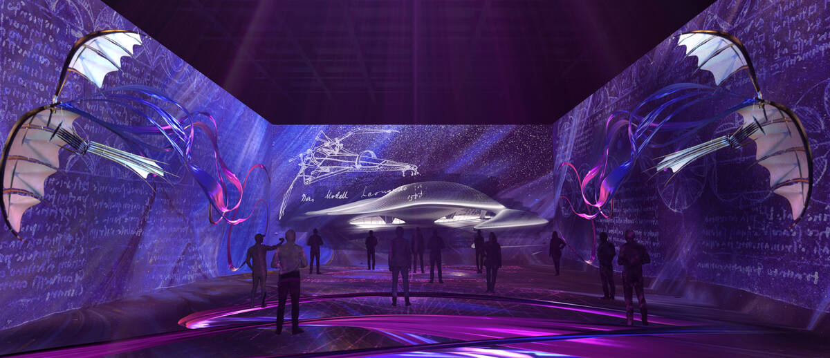 Digital art museum Perception Las Vegas debuts June 10 with the world premiere of "Leonardo: Th ...