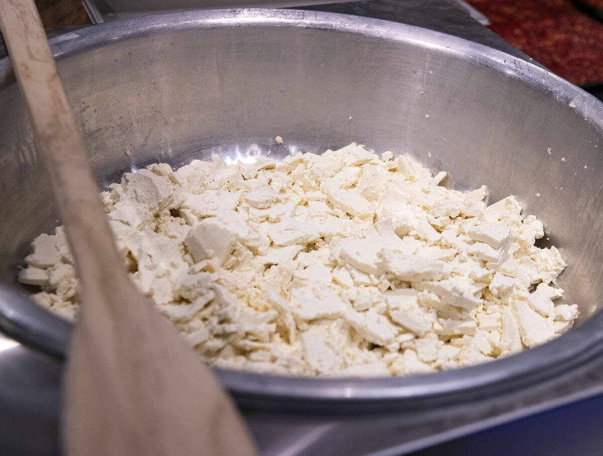 Fresh mozzarella station is seen at the Boss Cafe by Buddy Valastro at the LINQ hotel-casino on ...