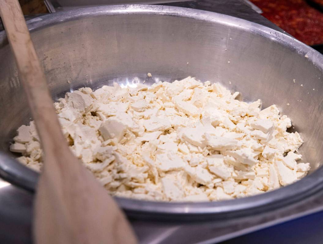 Fresh mozzarella station is seen at the Boss Cafe by Buddy Valastro at the LINQ hotel-casino on ...