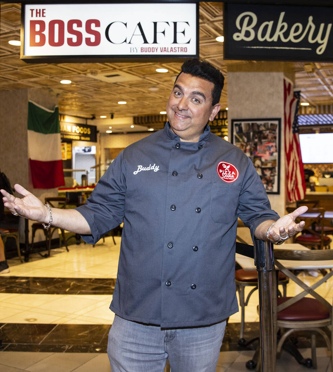 TLC's Cake Boss, Buddy Valastro, poses for a photo at his Boss Cafe at the LINQ hotel-casino on ...