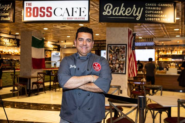 TLC's Cake Boss, Buddy Valastro, poses for a photo at his Boss Cafe at the LINQ hotel-casino on ...