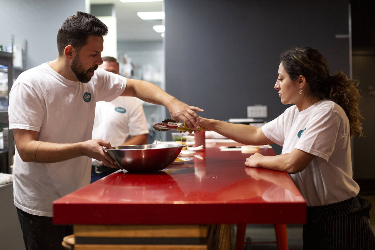 Jerad Howard, founder of Vesta Coffee and part of the Dinette team, puts together dishes with s ...