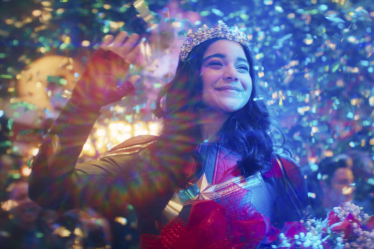 Iman Vellani as Ms. Marvel/Kamala Khan in Marvel Studios' “Ms. Marvel,” now playing on Disn ...