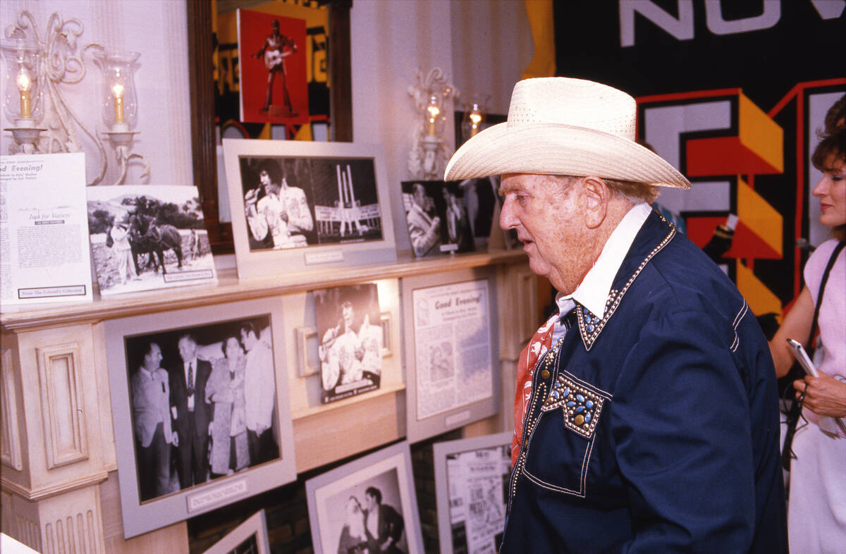 Colonel Tom Parker gives a media tour on the opening day of tours of Elvis' Presley's 30th-floo ...