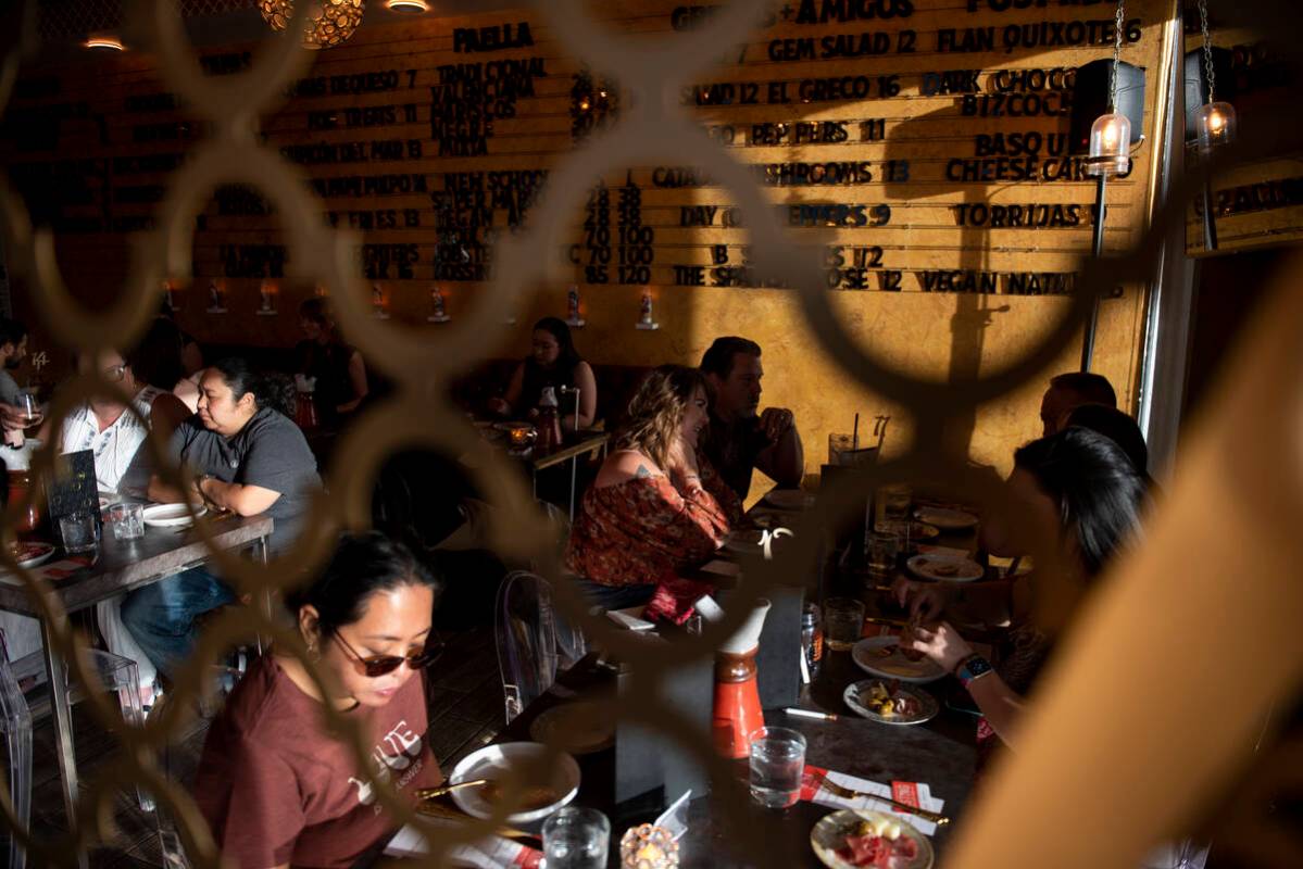 Diners gather at Valencian Gold for the inaugural Las Vegas edition of Tasting Collective on We ...