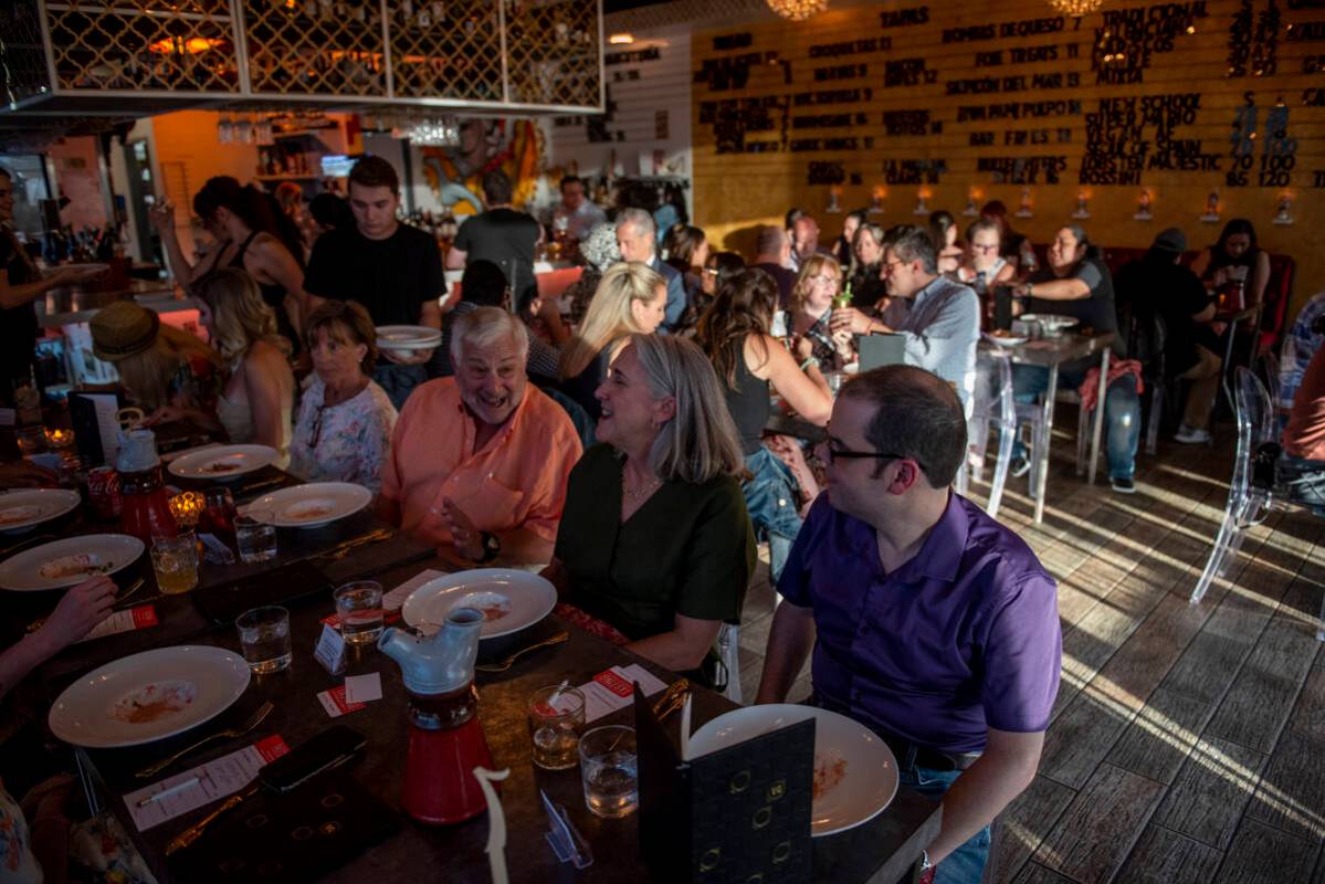 Diners gather at Valencian Gold for the inaugural Las Vegas edition of Tasting Collective on We ...