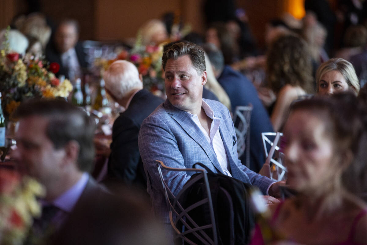 People attend the Las Vegas Philharmonic’s fundraising event at the The Smith Center for ...