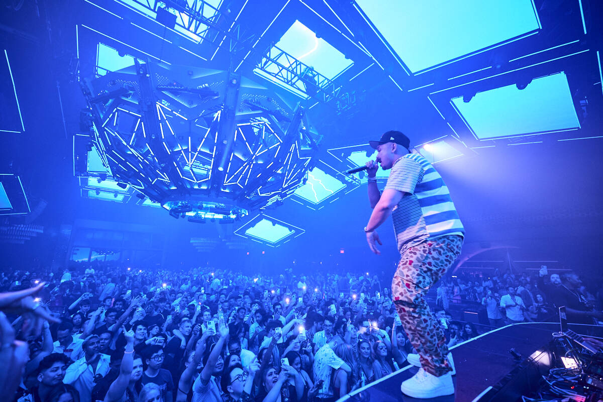 DJ Shabazz is shown firing up the crowd at Zouk Nightclub at Resorts World Las Vega as the Gold ...