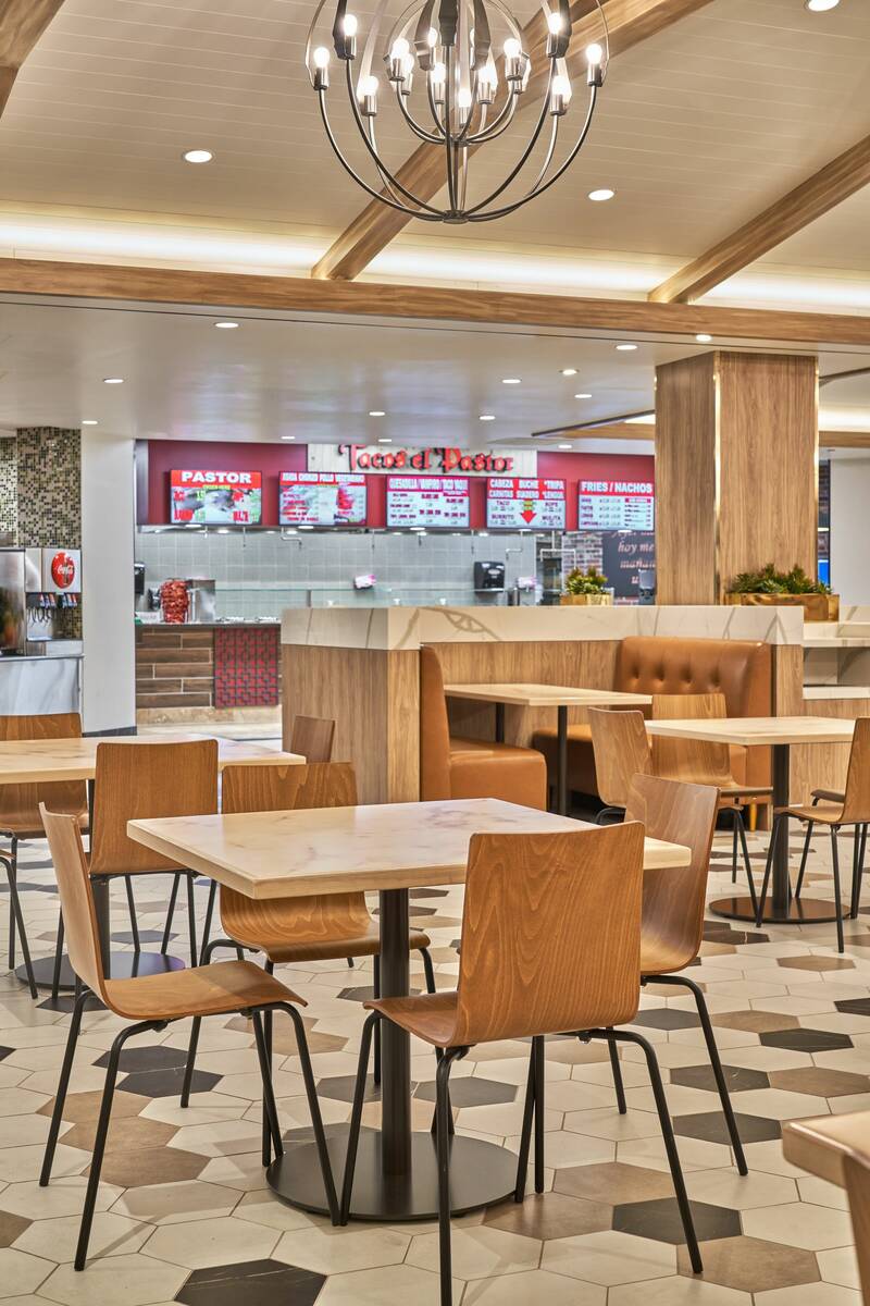 Tacos el Pastor can be seen in the background of this view of Boulder Station's new food court. ...