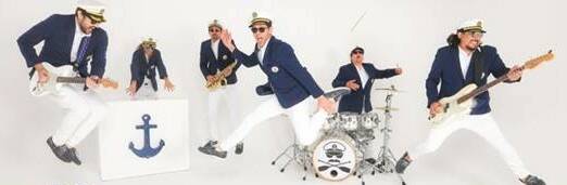 Yächtley Crëw, aka "The Titans of Soft Rock," are shown in a promotional photo. The cover ban ...