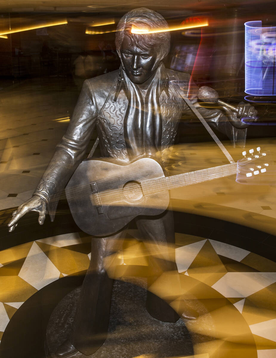 An Elvis Presley statue in the lobby of the Westgate on Thursday, July 11, 2019, in Las Vegas. ...