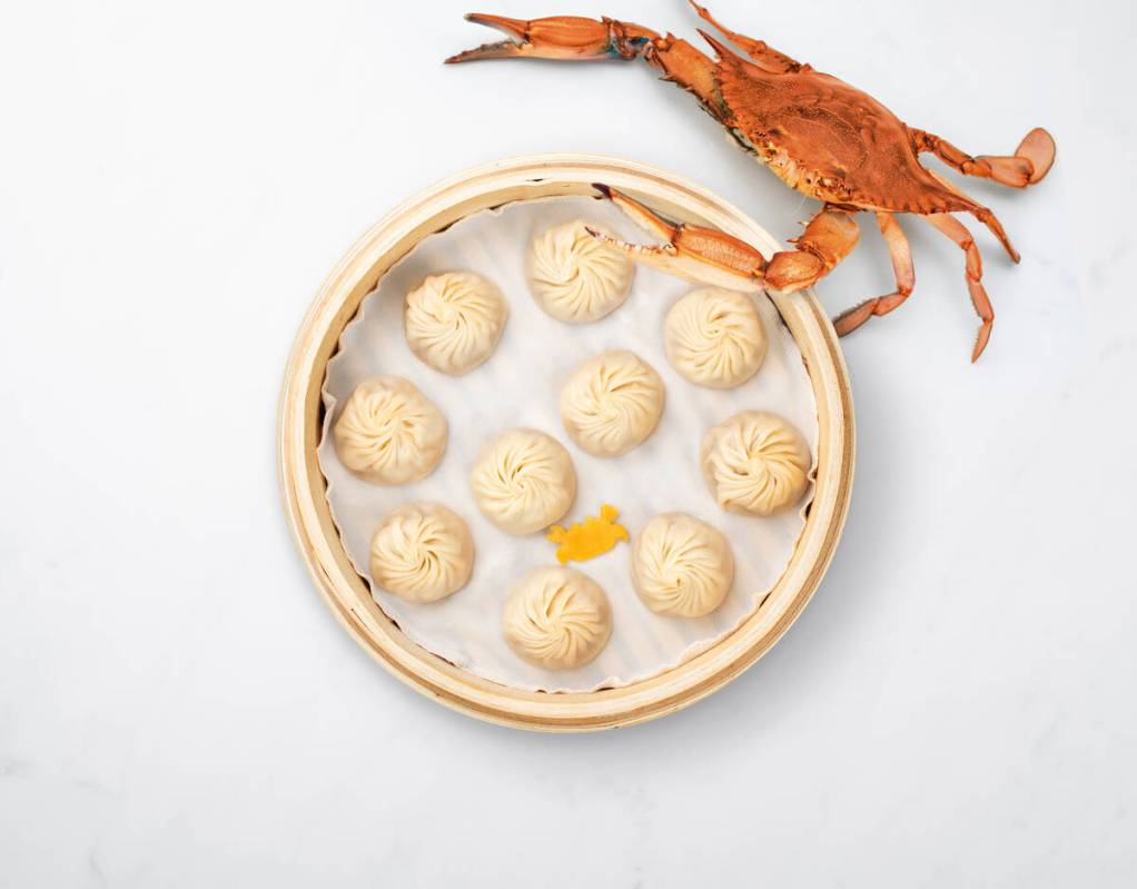 The xiao long bao at Din Tai Fung in Aria, including these kurobuta pork and crab dumplings, ea ...