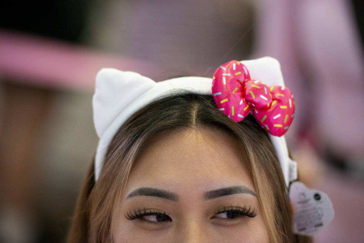 Shanon Vu, of Huntington Beach, Calif. at the grand opening of the new Hello Kitty Cafe inside ...