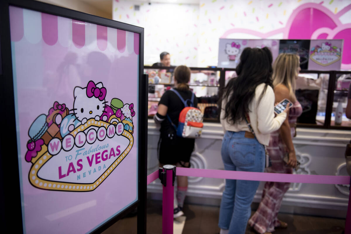 The new Hello Kitty Cafe opened inside Fashion Show Mall on Friday, July 8, 2022, in Las Vegas. ...