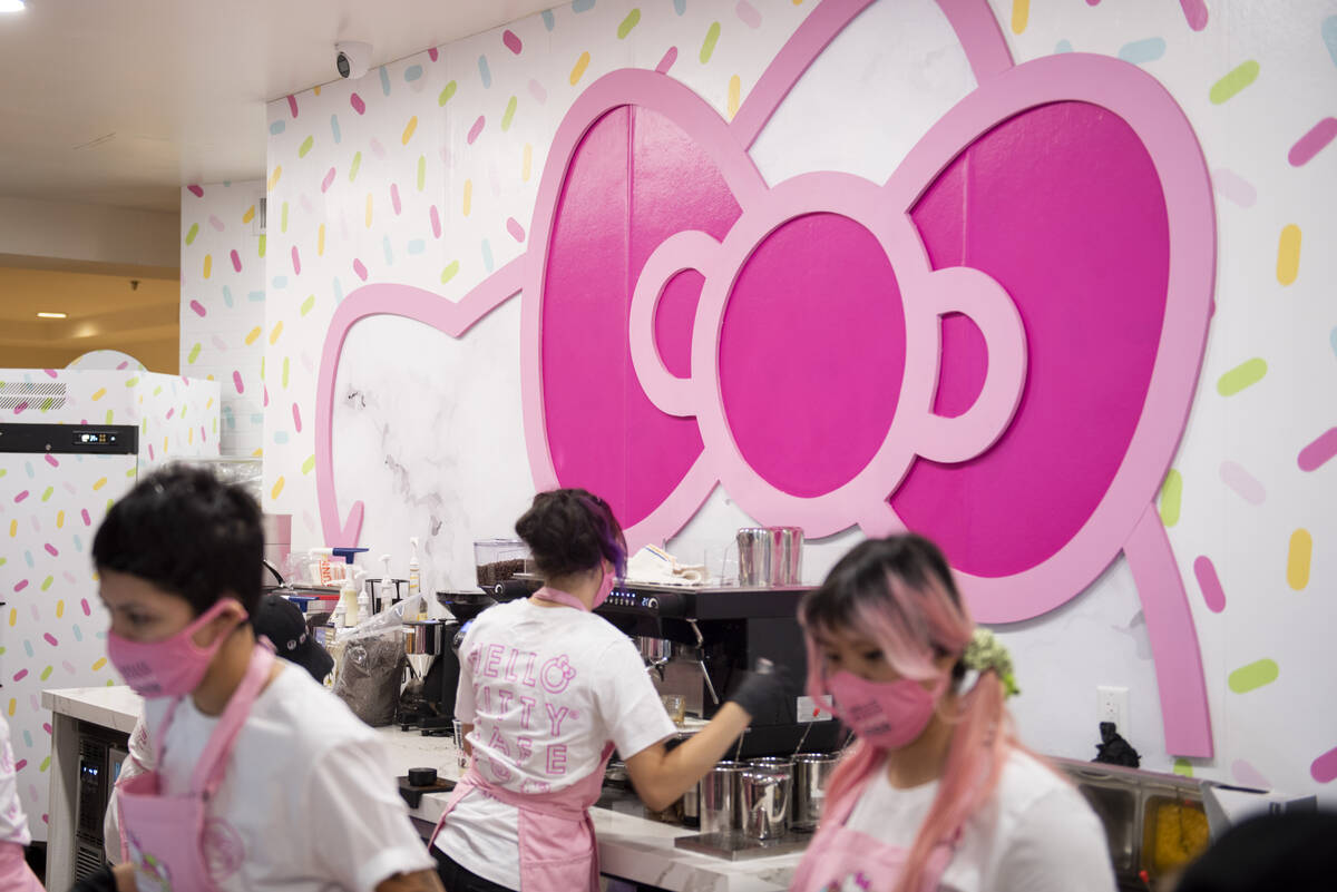 The new Hello Kitty Cafe opened inside Fashion Show Mall on Friday, July 8, 2022, in Las Vegas. ...
