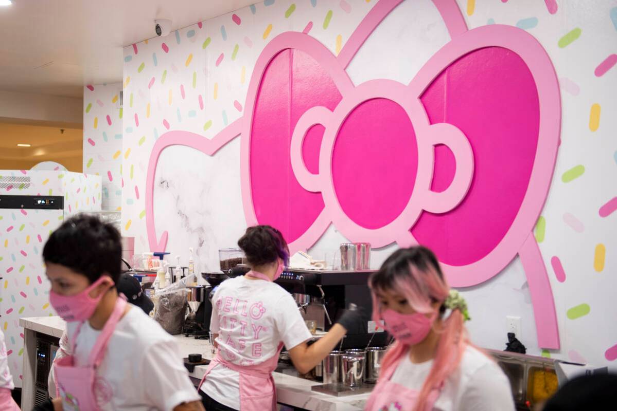 The new Hello Kitty Cafe opened inside Fashion Show Mall on Friday, July 8, 2022, in Las Vegas. ...