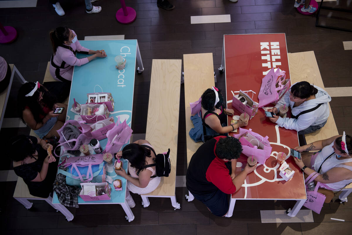 The new Hello Kitty Cafe opened inside Fashion Show Mall on Friday, July 8, 2022, in Las Vegas. ...