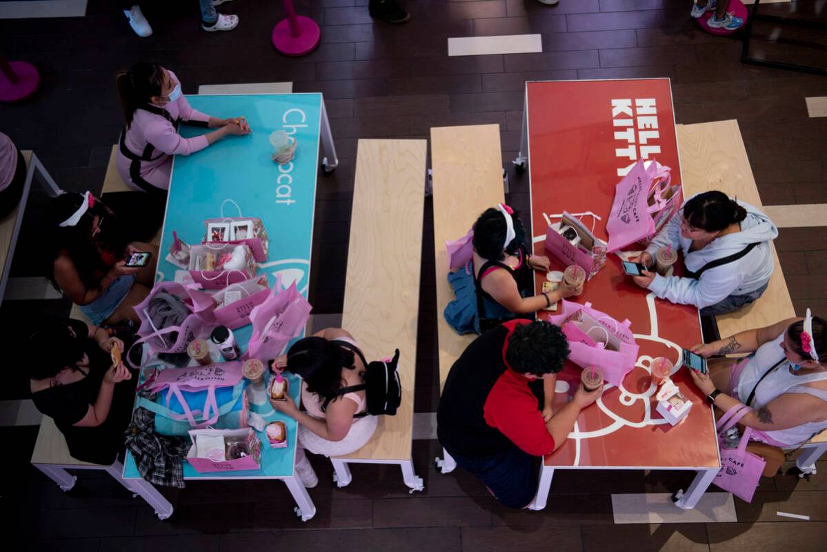 The new Hello Kitty Cafe opened inside Fashion Show Mall on Friday, July 8, 2022, in Las Vegas. ...