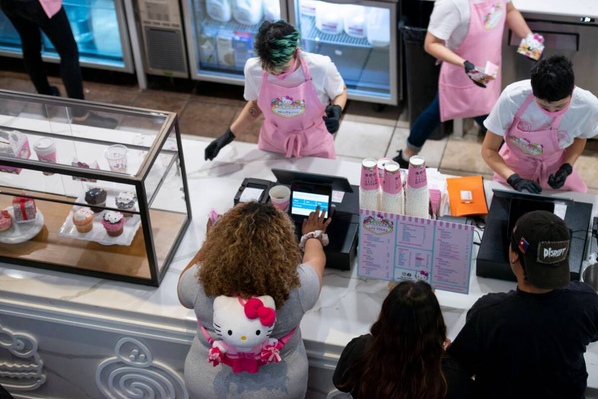The new Hello Kitty Cafe opened inside Fashion Show Mall on Friday, July 8, 2022, in Las Vegas. ...