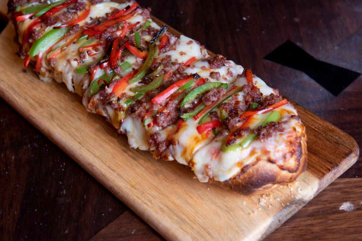 The San Gennaro pizza at Brooklyn Bowl on Friday, July 8, 2022, in Las Vegas. (Steel Brooks/Las ...
