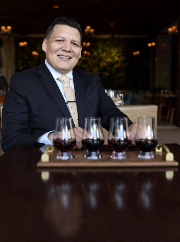 Sommelier Erick Ramirez at La Cave Wine and Food Hideaway in Wynn Las Vegas on Tuesday, July 19 ...