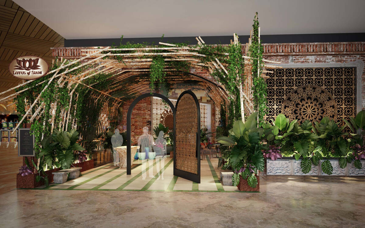 A rendering of the entrance to the new Lotus of Siam restaurant in Red Rock Resort in Las Vegas ...