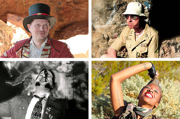 The Ringmaster (clockwise, from top left), host Geiger (Greg Spillane), personality Neon the La ...